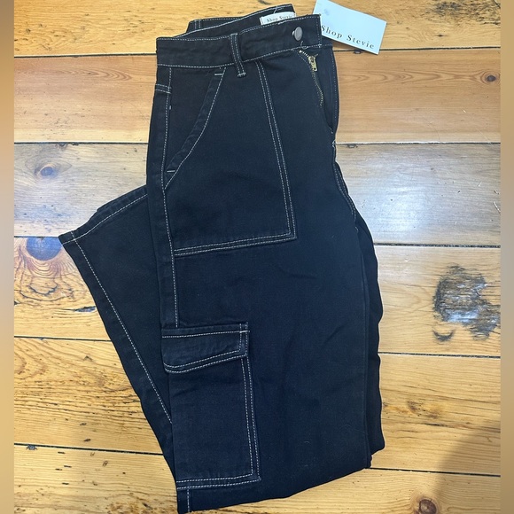 COPY - Black Cargo Pants Shop Stevie - Picture 2 of 6